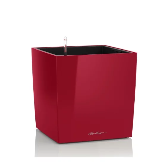 Lechuza CUBE Premium 40, Scarlet Red High Gloss