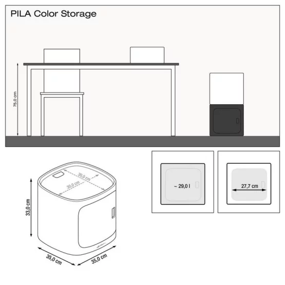 Lechuza PILA Color Storage 35 pastellgrün
